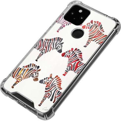 Cat Coq Rainbow Zebras Google Pixel 5 Clear Case